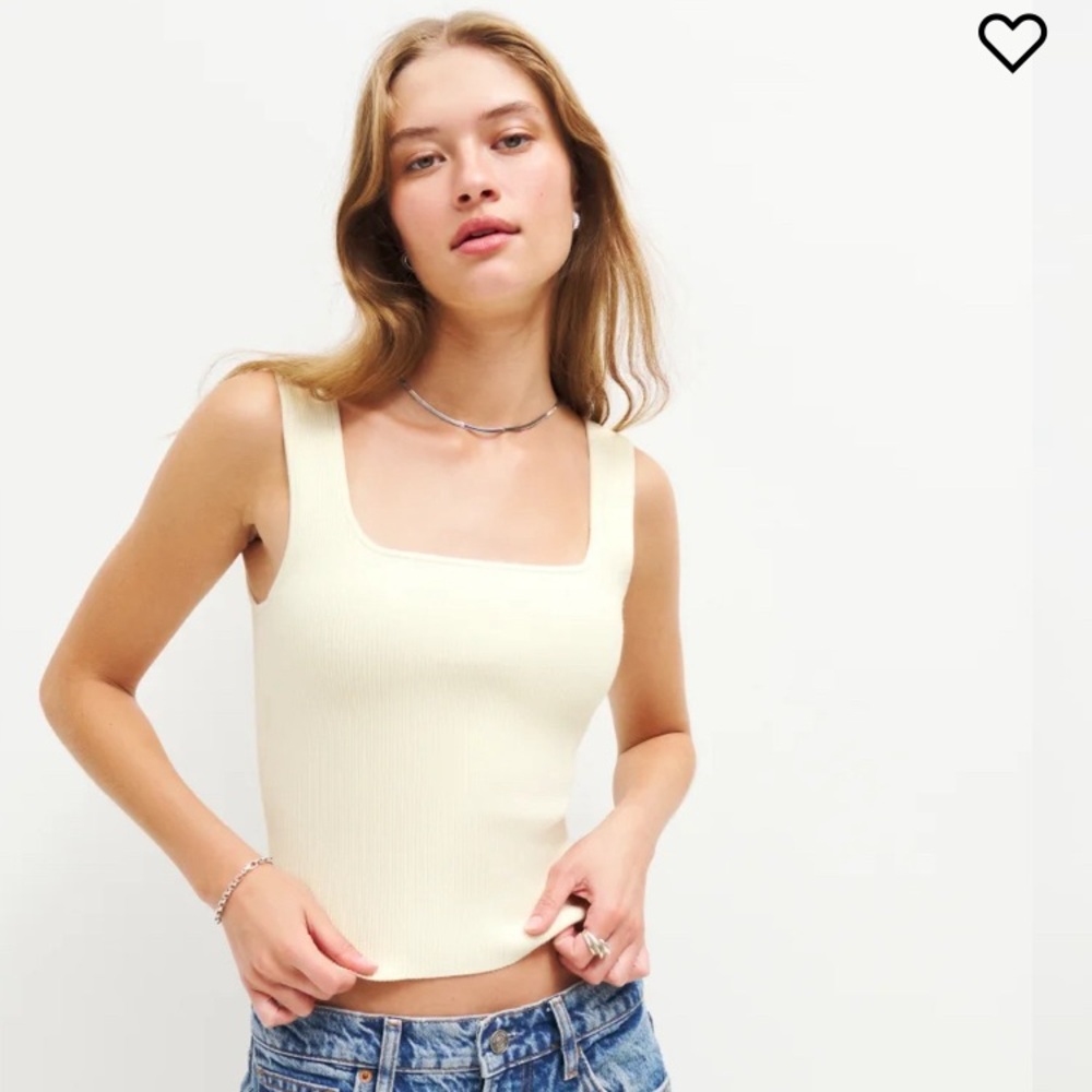 Reformation Julia Sweater Tank - Ivory